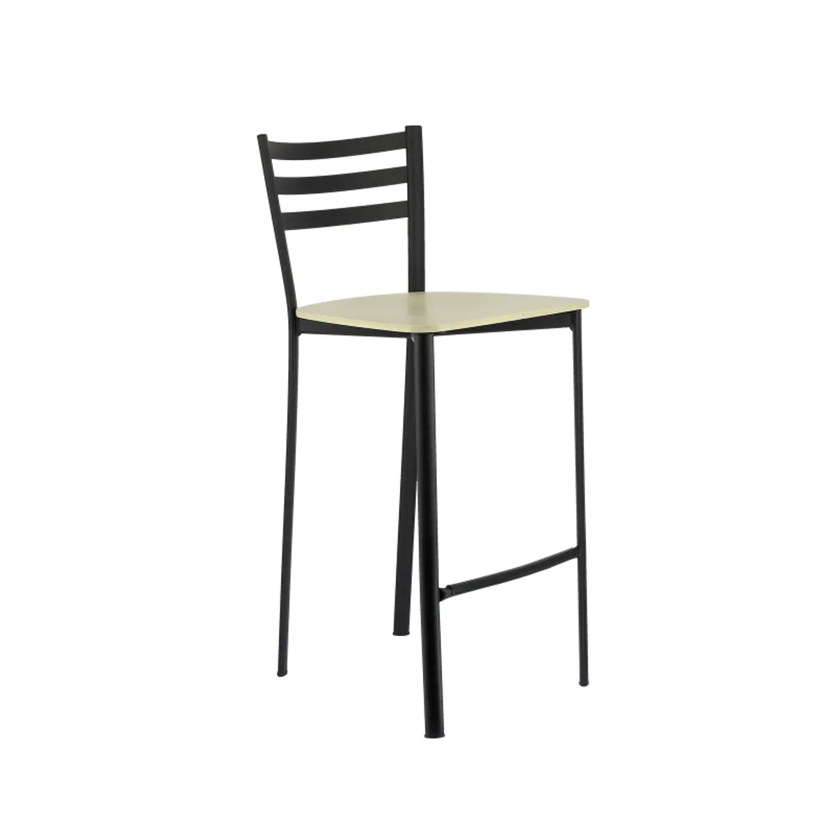 Ace 1329 - Tabouret de cuisine en métal et assise bois hauteur snack — vue 4