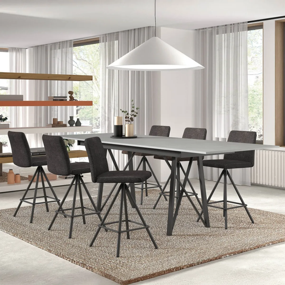 Pinot - Tabouret snack pivotant en tissu — vue 3
