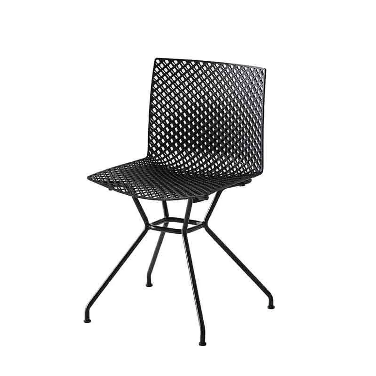 Fuller TC - Chaise design italien microperforée avec pieds en métal — vue 3