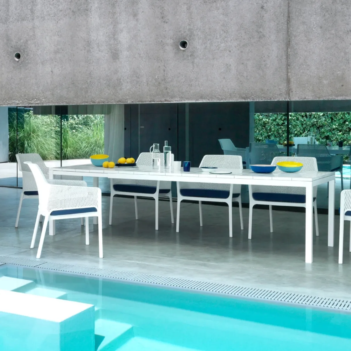 Net relax - Fauteuil de jardin relax empilable en polypropylène — vue 5