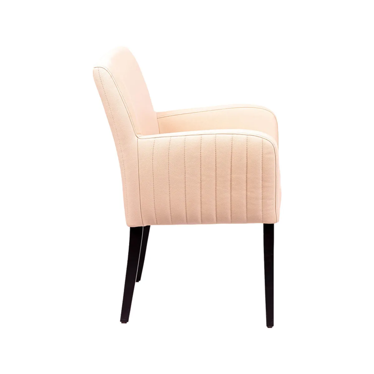 Moritz line - Fauteuil de salon confortable avec dos matelassé et pieds en bois — vue 3