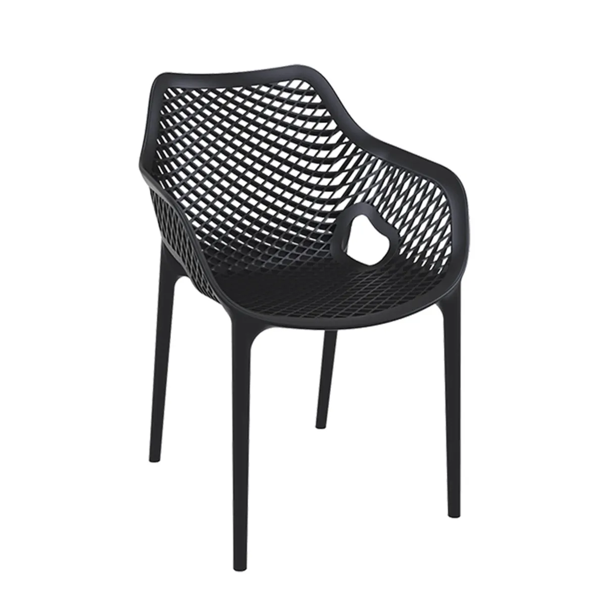 Air XL - Fauteuil moderne empilable ajouré en polypropylène
