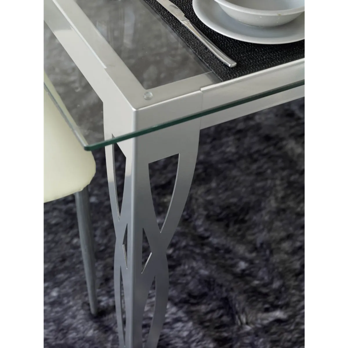 Milos - Table provençale en métal rectangulaire — vue 3