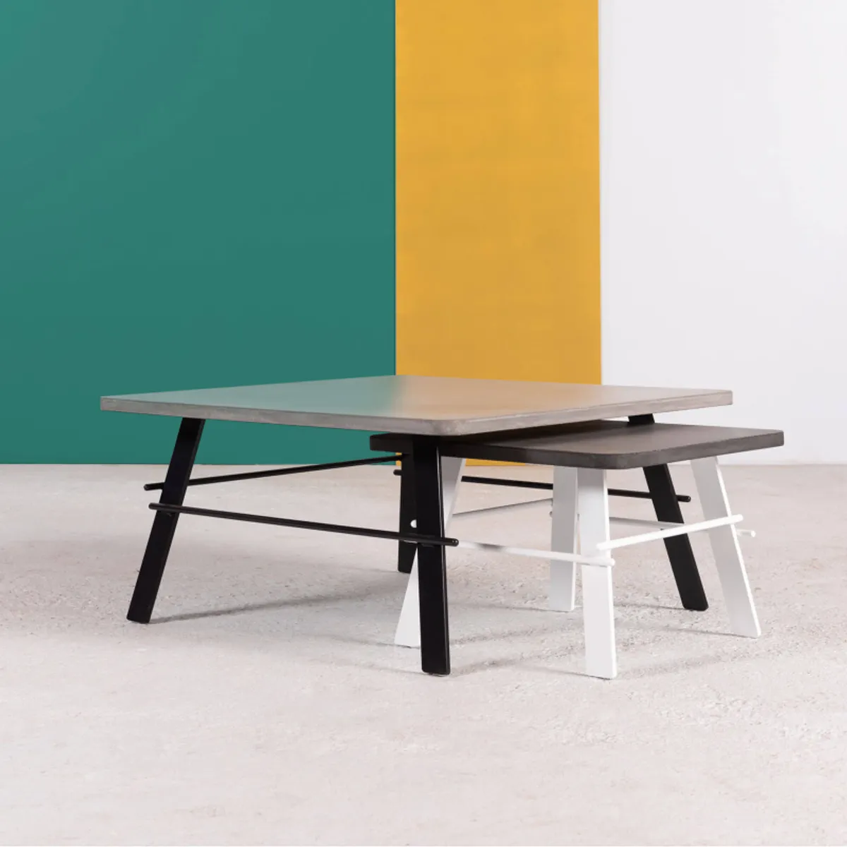 Opale - Table basse design carrée en béton ciré fabrication française — vue 4