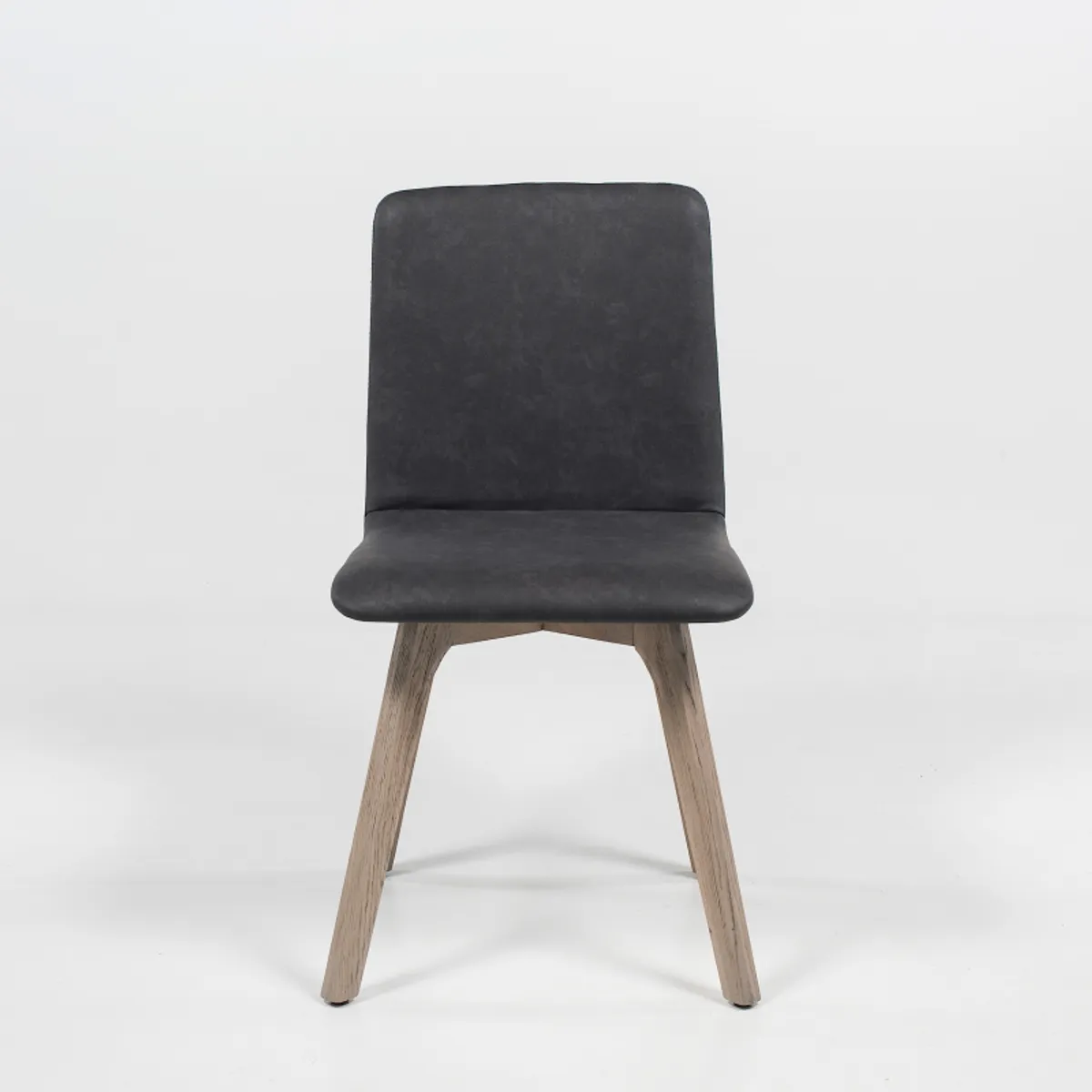 Plaza diamant - Chaise de séjour scandinave matelassée en synthétique et bois — vue 3