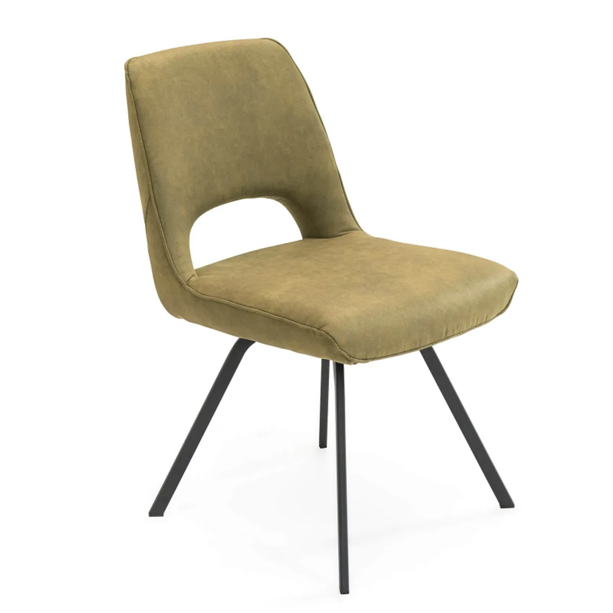 Hortense - Chaise confortable en tissu avec pieds en métal — vue 3