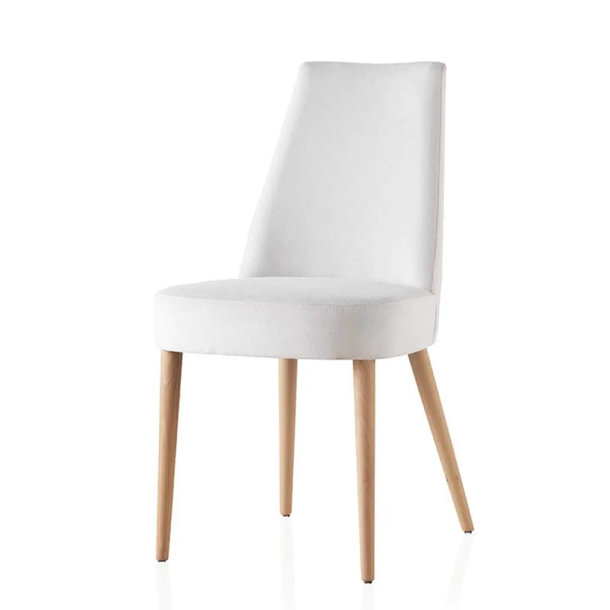 Brisa - Chaise confortable en tissu pieds bois — vue 5