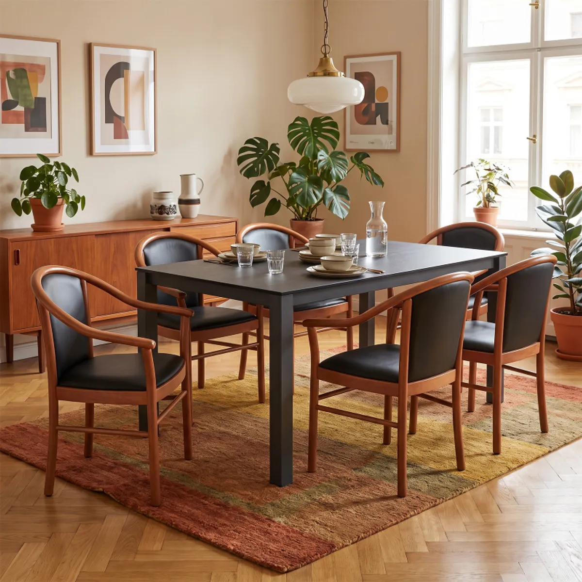 Manuela - Fauteuil bridge en bois avec assise et dossier rembourrés — vue 4