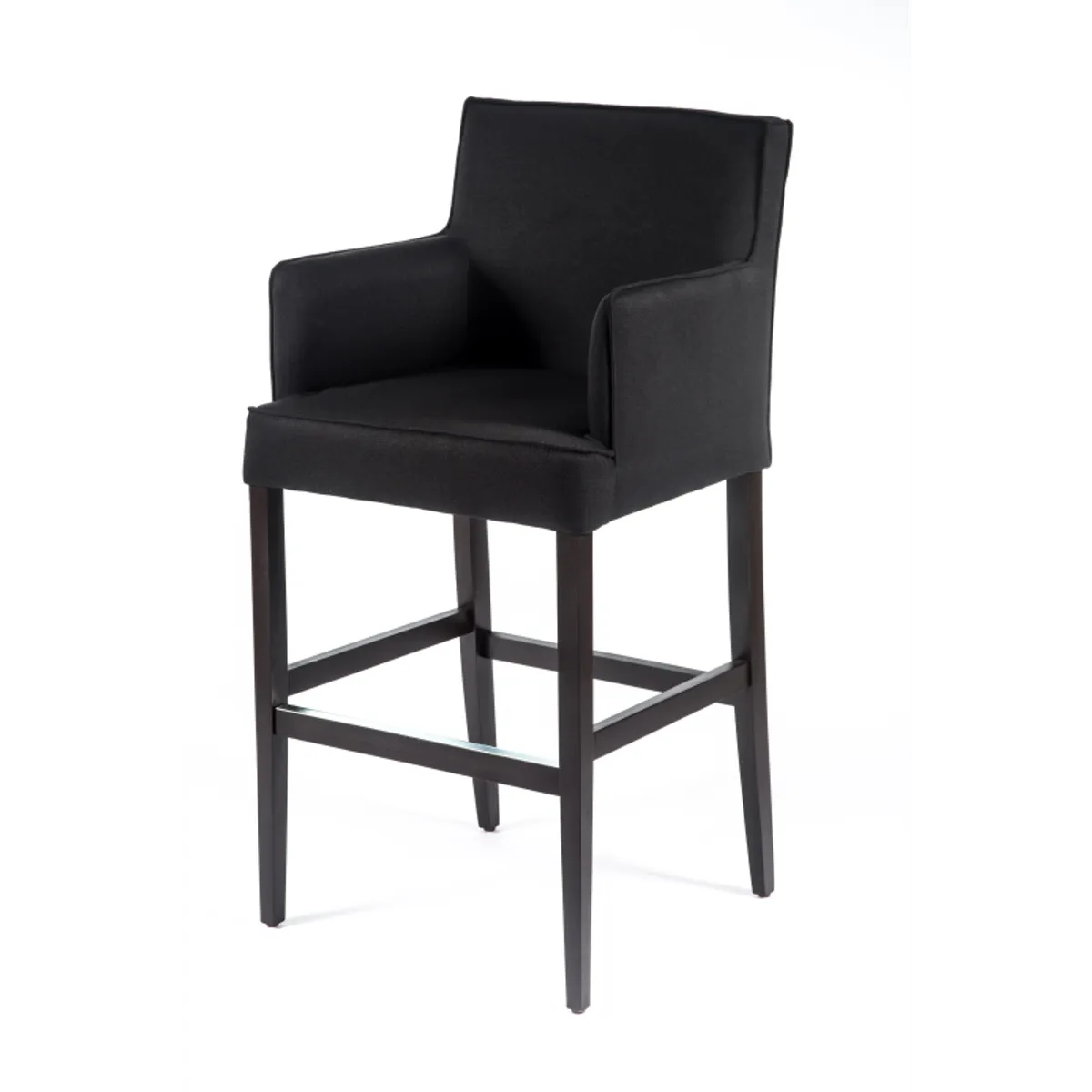 BarDiem - Tabouret bar contemporain en tissu et bois — vue 3