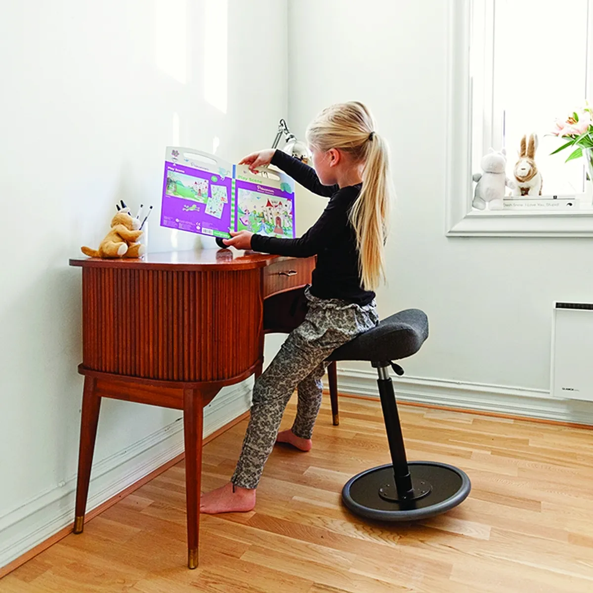 Move Varier® - Tabouret ergonomique réglable en tissu — vue 5