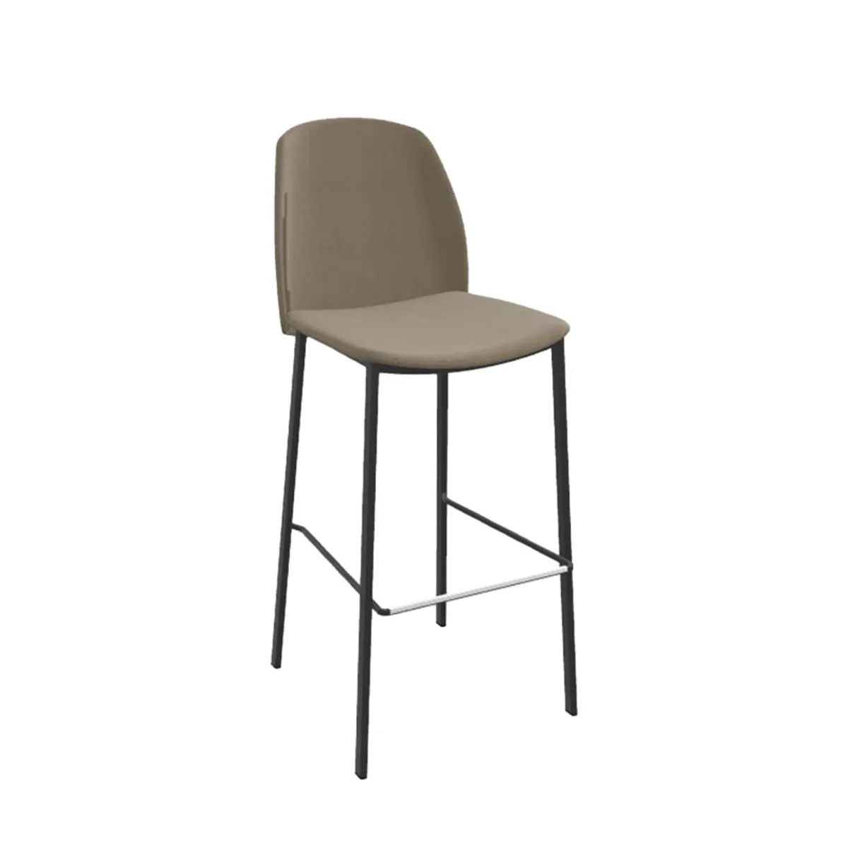 Olivia - Tabouret de bar en tissu avec pieds métal — vue 4