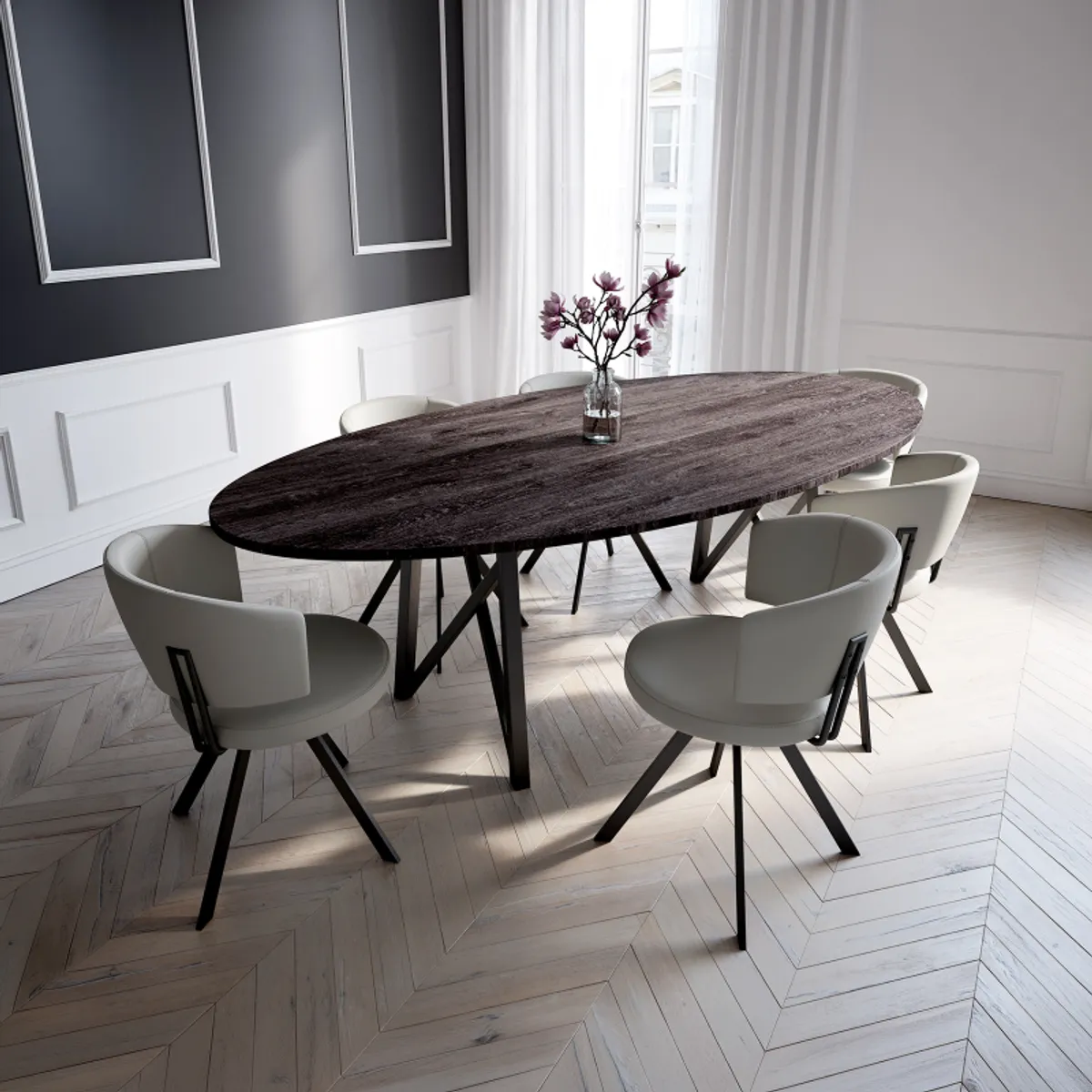 Wacko 3.0 - Table design de salle à manger ovale — vue 4