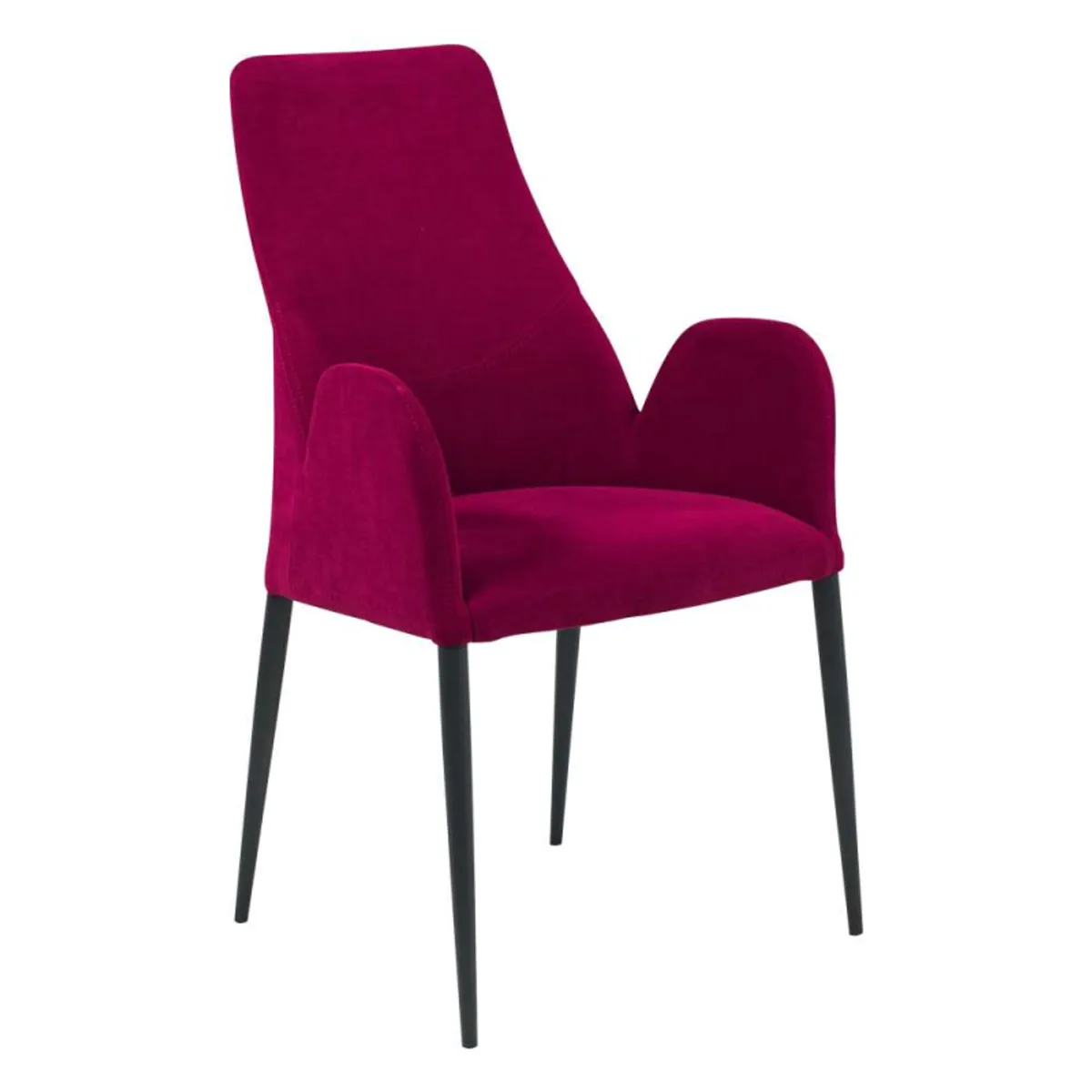 Bridge Mathilde - Fauteuil de salle à manger en tissu et métal — vue 3