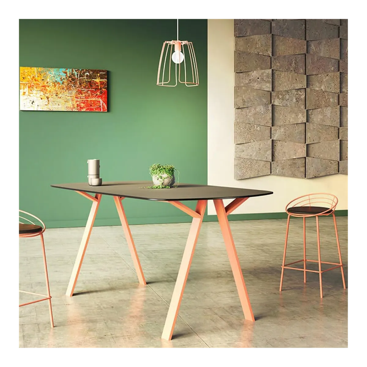 Wasabi Carrier® - Piétement de table en métal design fabriqué en France — vue 4