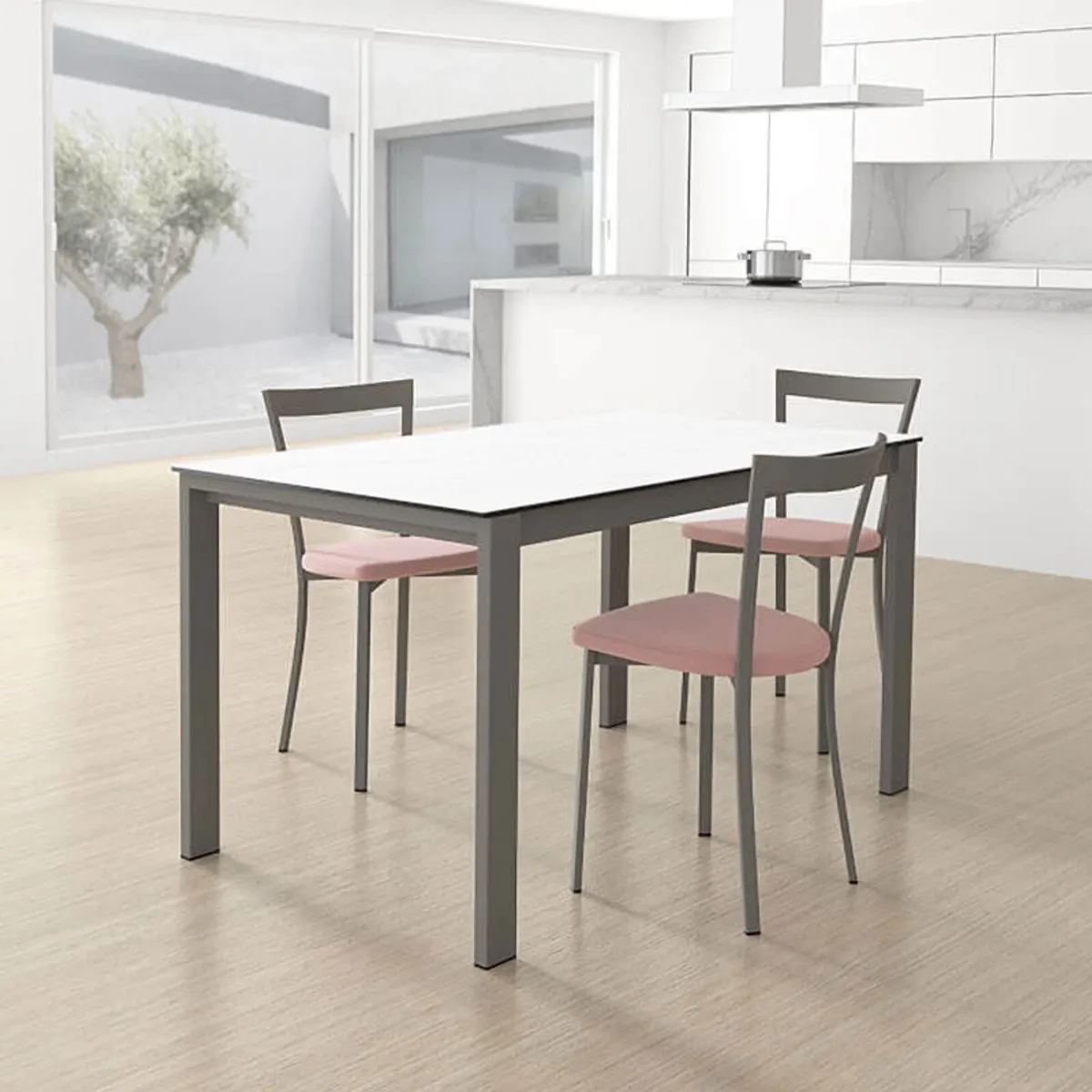 Puzzle - Table de cuisine extensible en céramique