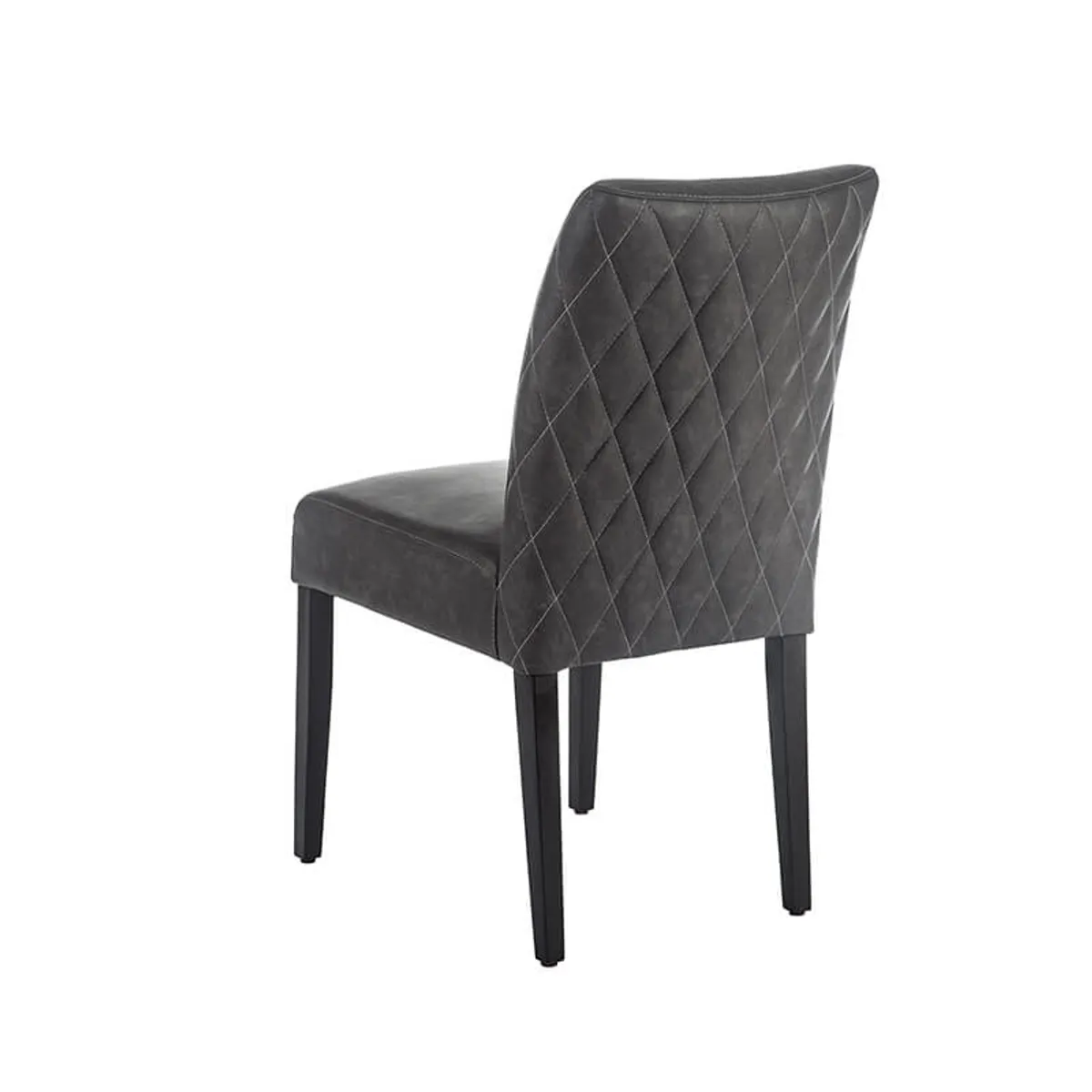 Fritz diamant - Chaise avec dos matelassé en synthétique et pieds en bois — vue 4