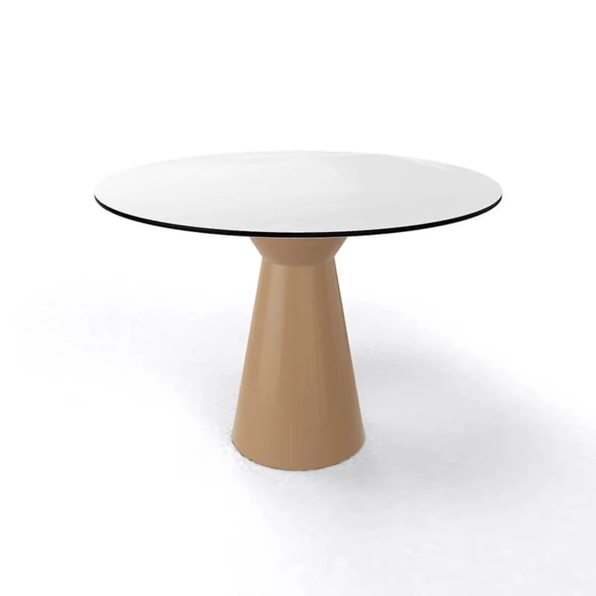 Roller H74 ronde - Table design italienne ronde avec pied central — vue 3