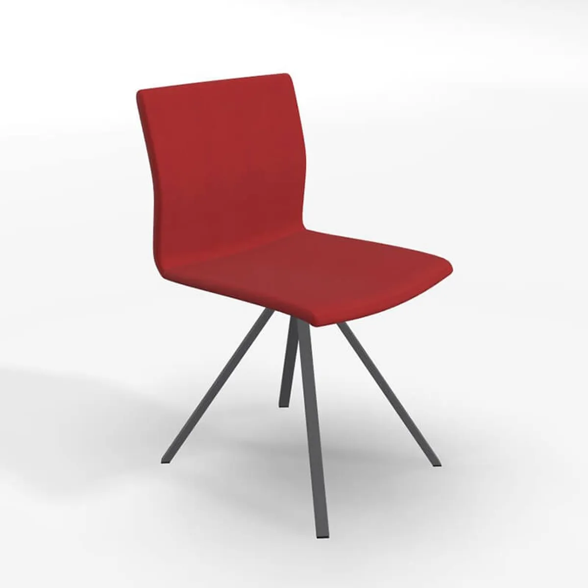 Silva - Chaise design pieds métal et revêtement en tissu