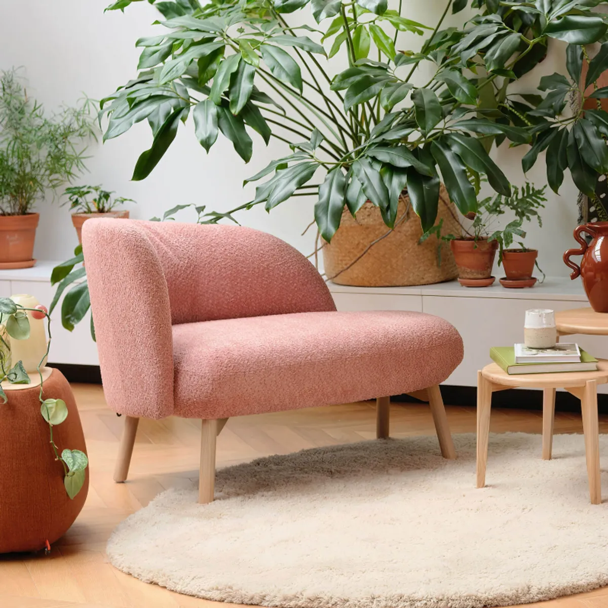 Thalia Mobitec ® - Banquette cosy en tissu avec pieds en bois — vue 3