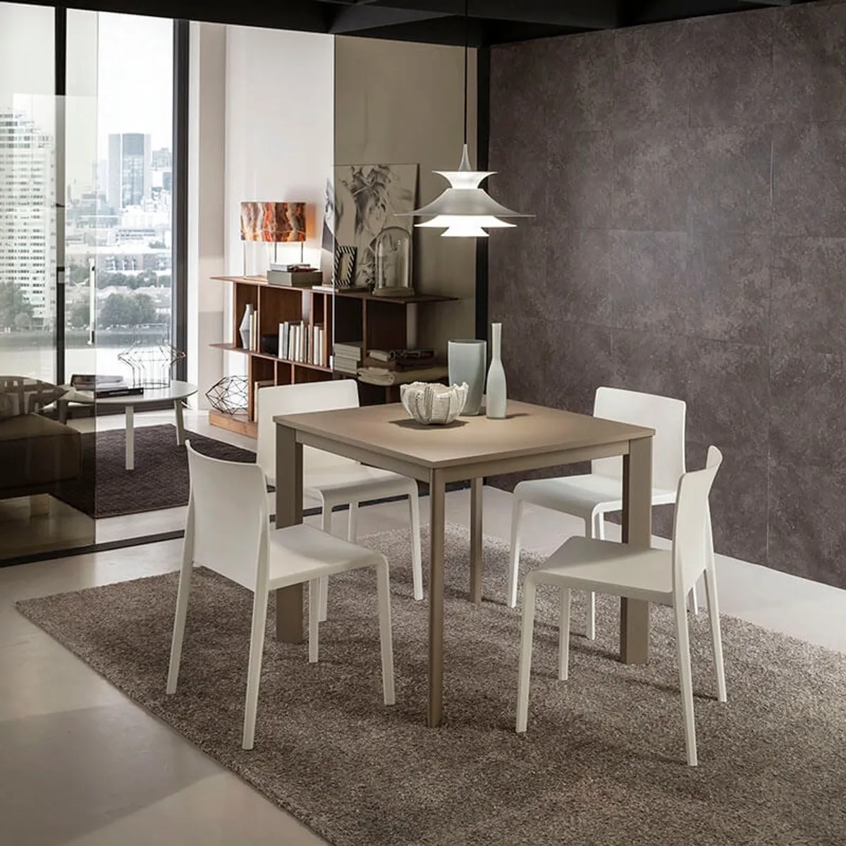 Mario Super Quadrato - Table carrée extensible italienne en fénix