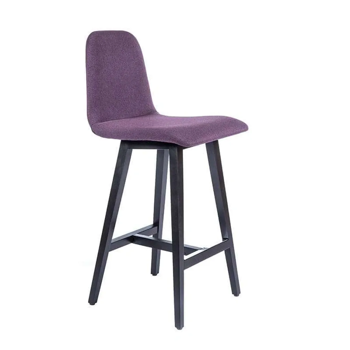 Pandora - Tabouret snack scandinave en tissu avec pieds en bois massif