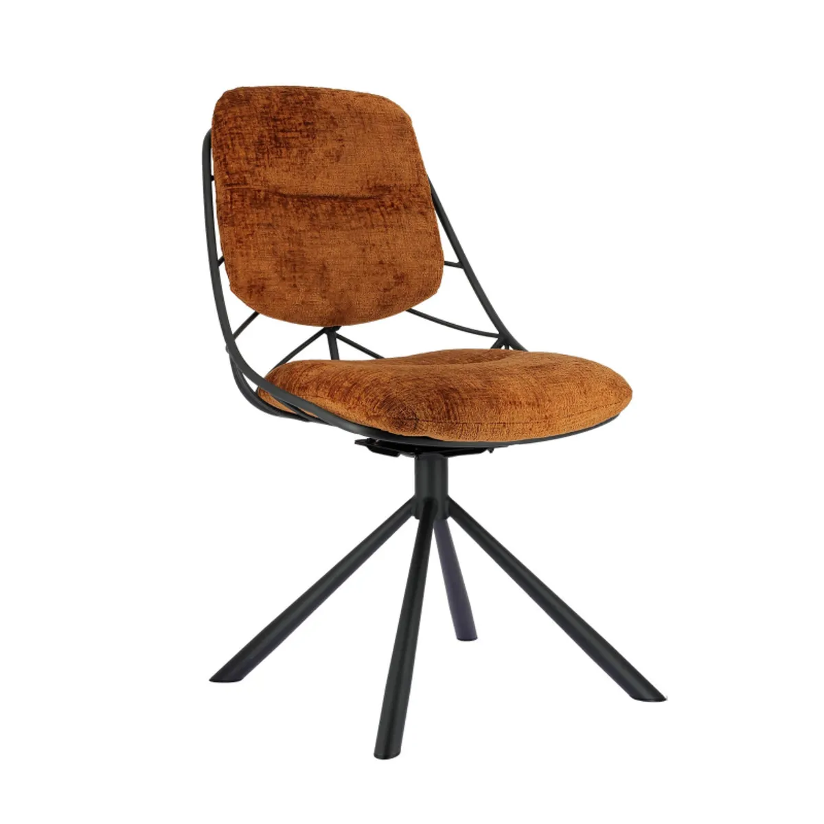 Pauline - Chaise design confortable pivotante en tissu — vue 3