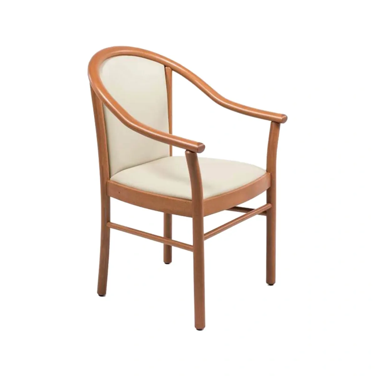 Manuela - Fauteuil bridge en bois avec assise et dossier rembourrés — vue 4