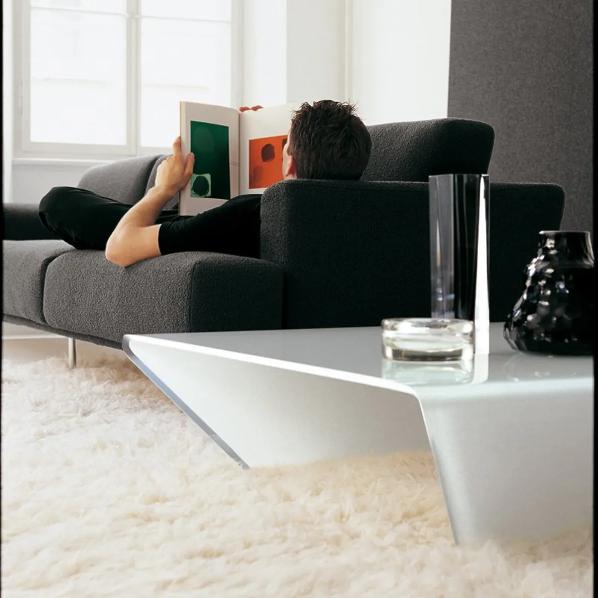 Rubino Sovet® - Table basse design rectangulaire ou carrée en verre — vue 5