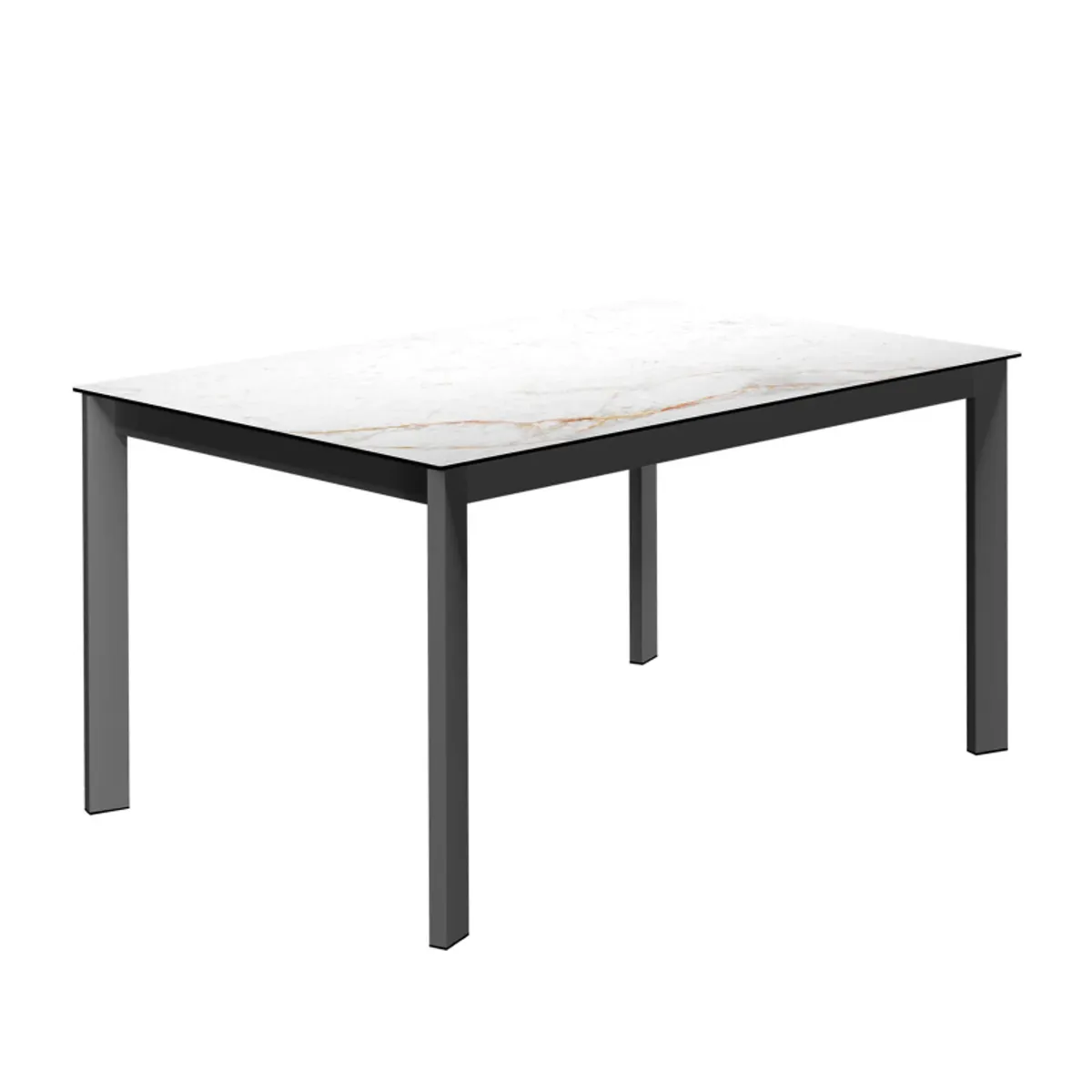 Lotus - Table contemporaine en céramique avec pieds en métal — vue 3