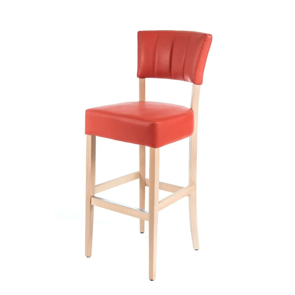 BarSteffi 2 - Tabouret snack matelassé en bois et synthétique — vue 5