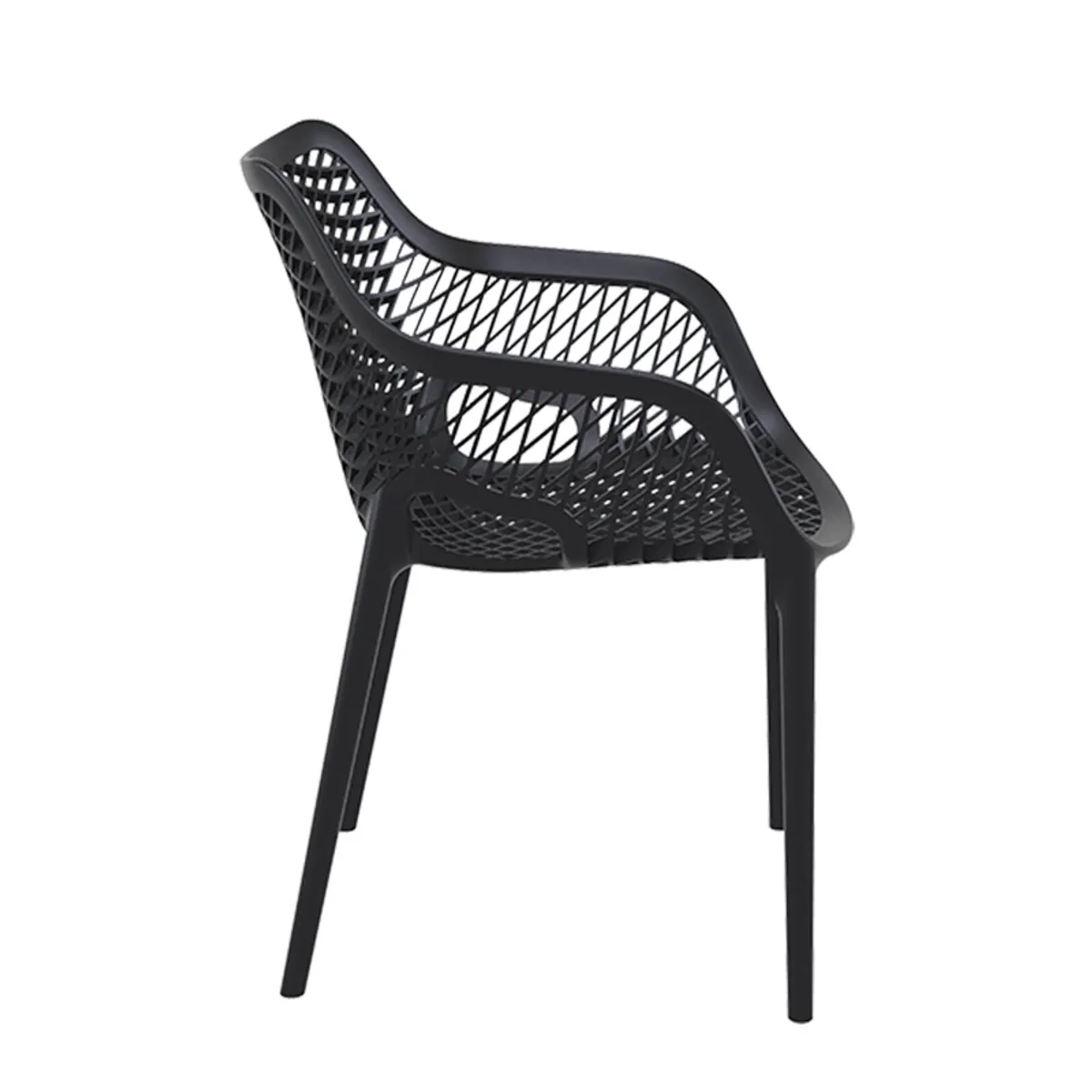 Air XL - Fauteuil moderne empilable ajouré en polypropylène — vue 5
