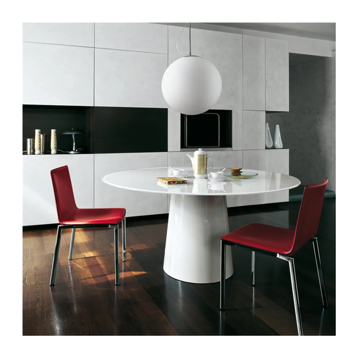 Totem Sovet® - Table ronde design en verre — vue 5