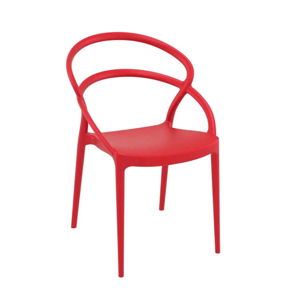 Pia - Chaise de jardin tendance empilable en polypropylène — vue 4