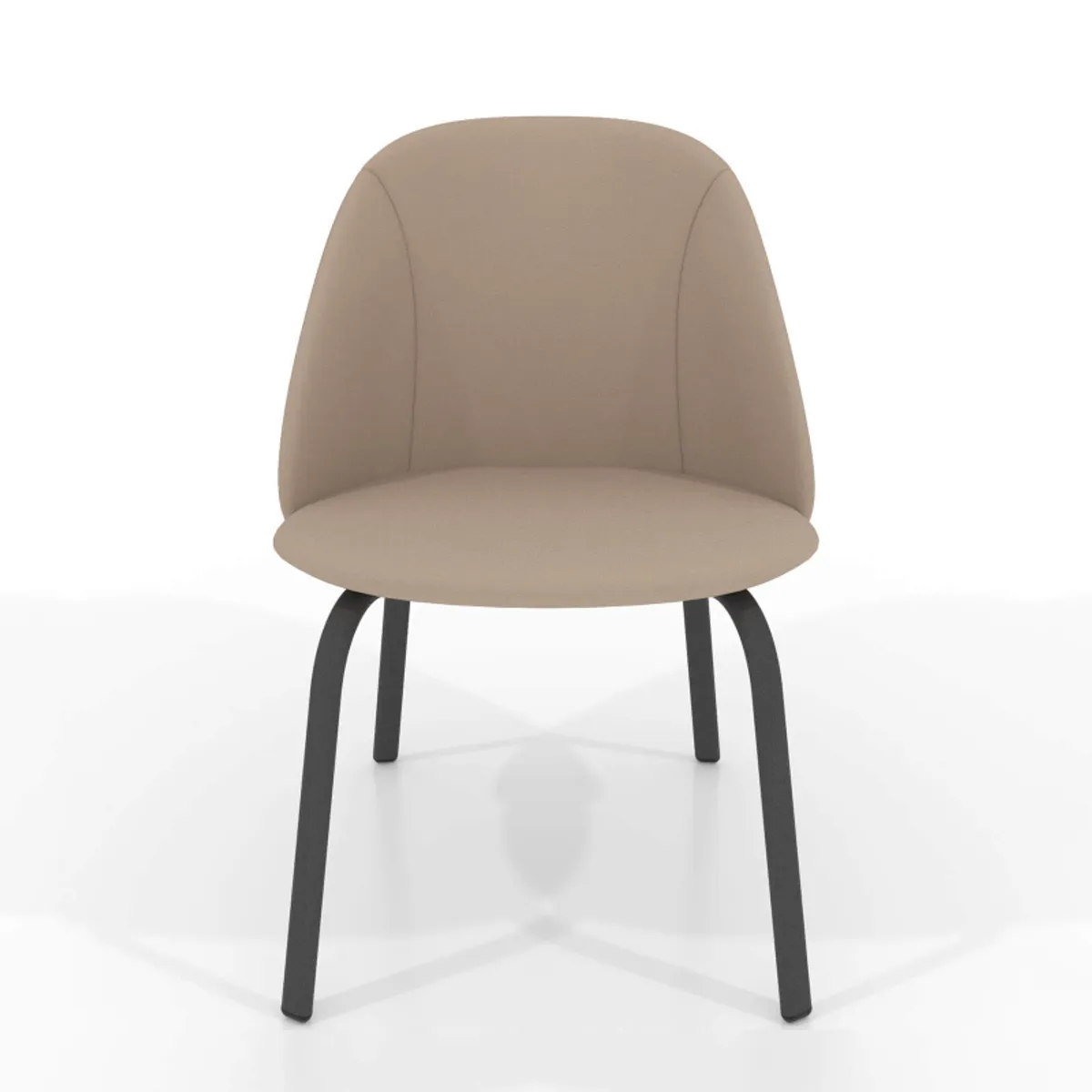 Sofia - Chaise basse cosy en simili avec pieds en métal — vue 4