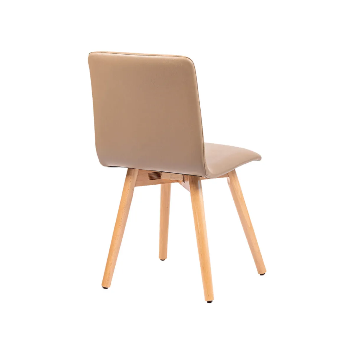 Plaza - Chaise moderne rembourrée avec pieds en bois coniques — vue 5