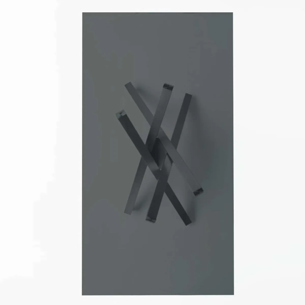 Péchino Midj® - Table design en verre trempé et piétement mikado en métal — vue 4