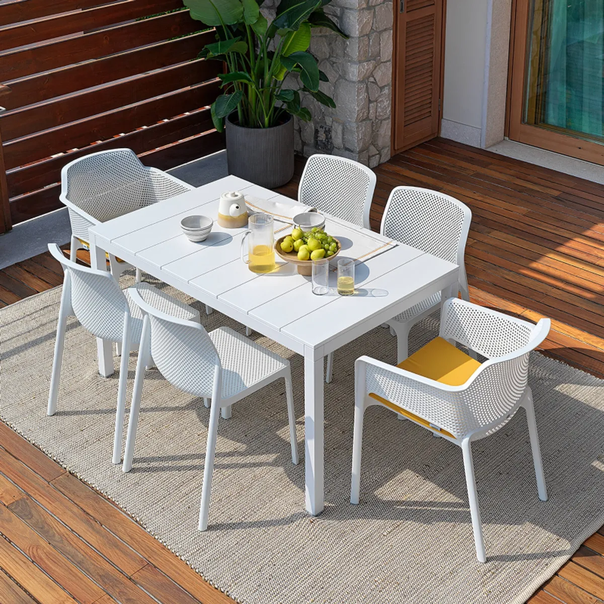 Bit - Chaise de jardin moderne en polypropylène — vue 4