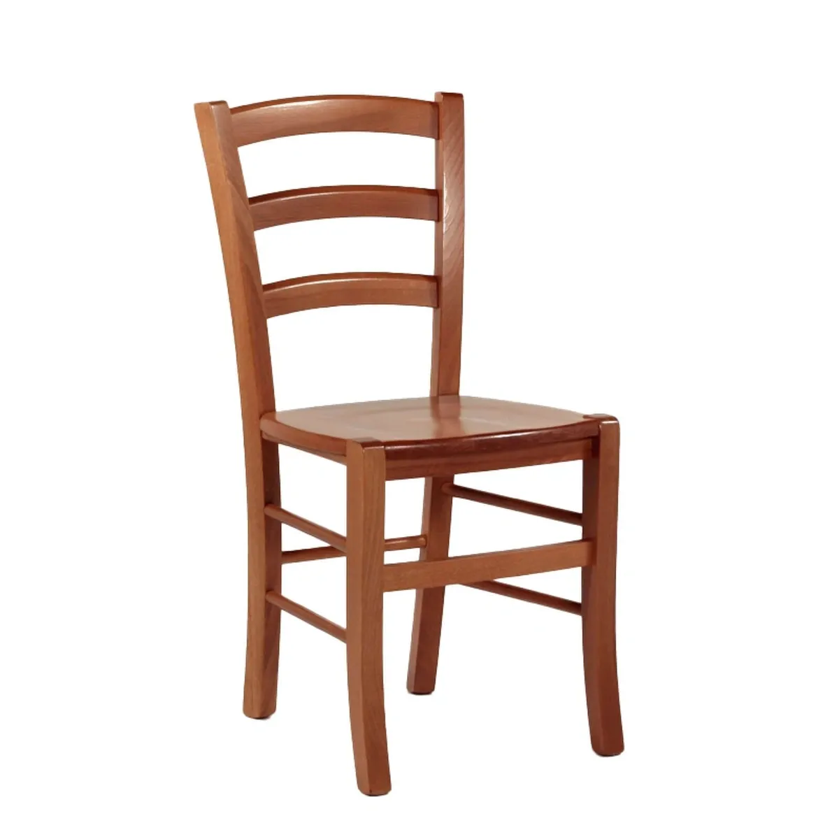 Brocéliande - Chaise de cuisine rustique en bois massif avec assise bois