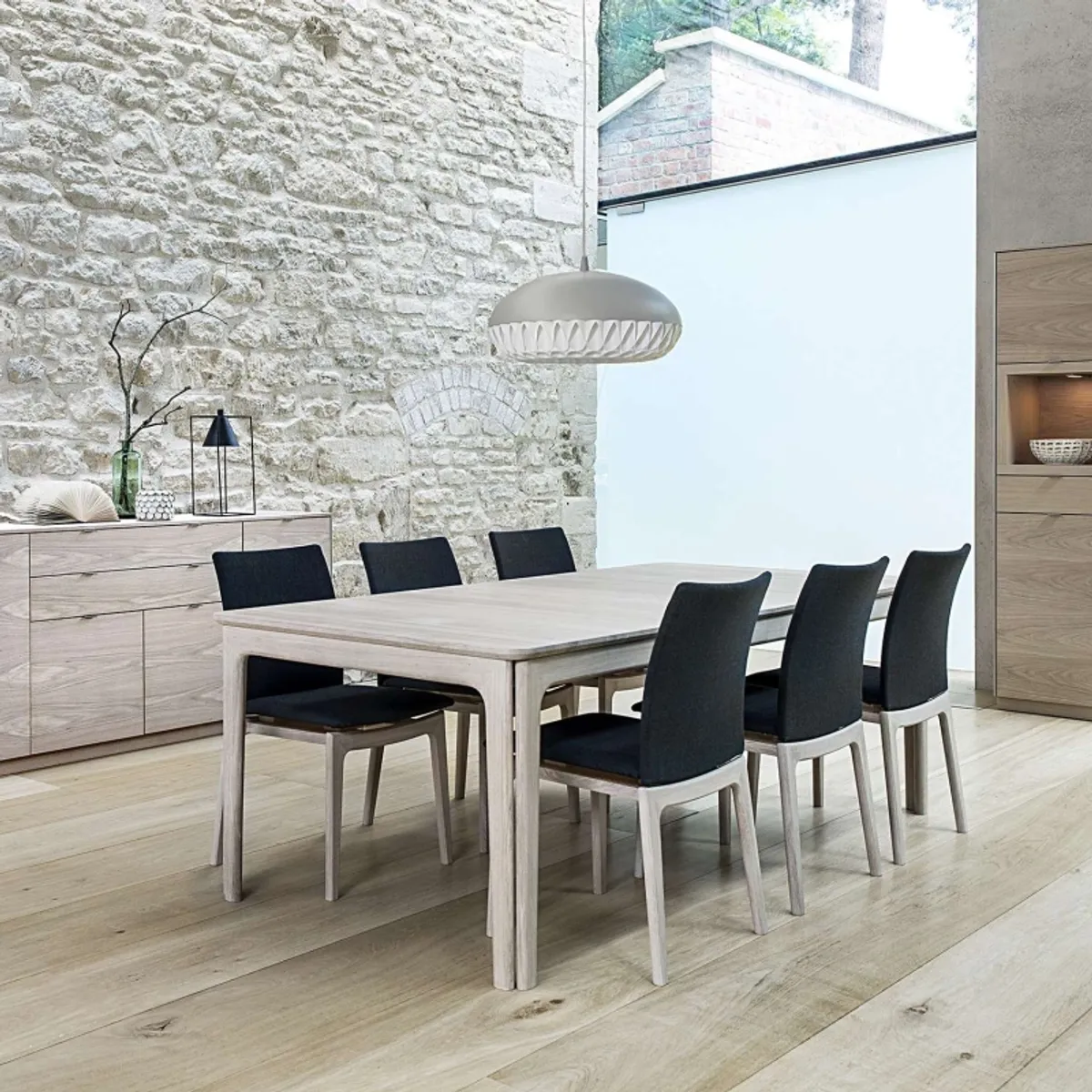 SM26/27 - Table scandinave extensible en bois massif de fabrication danoise — vue 5
