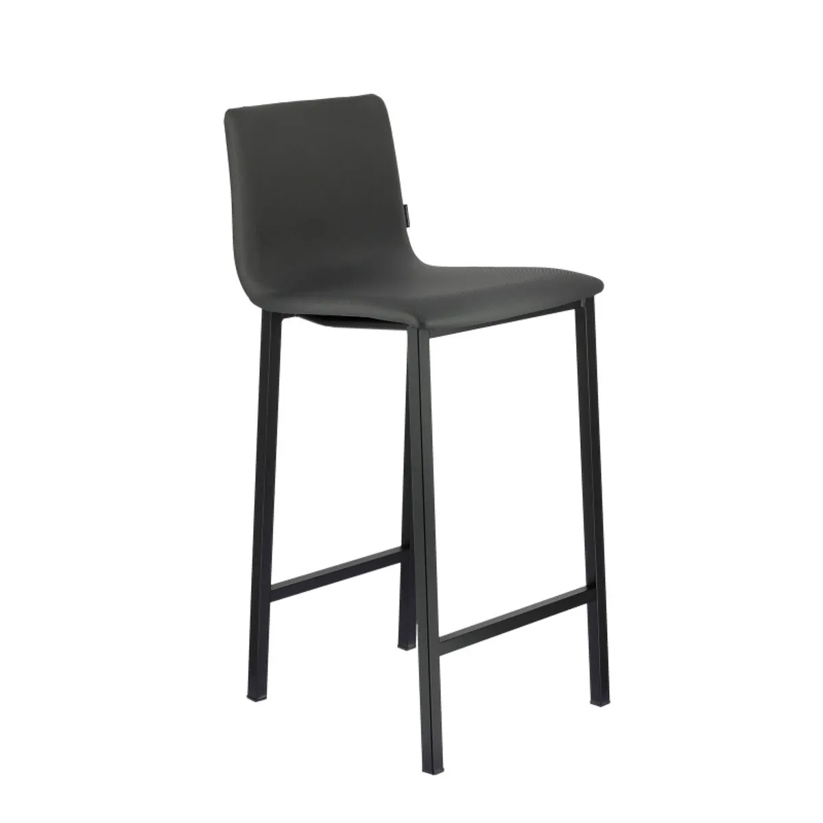 Koko Mobliberica® - Tabouret snack en simili dossier bas avec pieds en métal