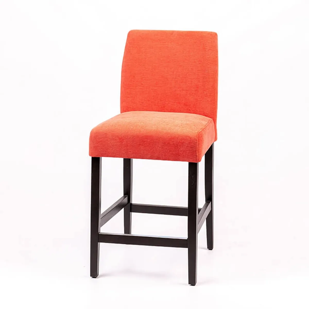 Fritz line - Tabouret snack avec dos matelassé en tissu et pieds en bois — vue 5