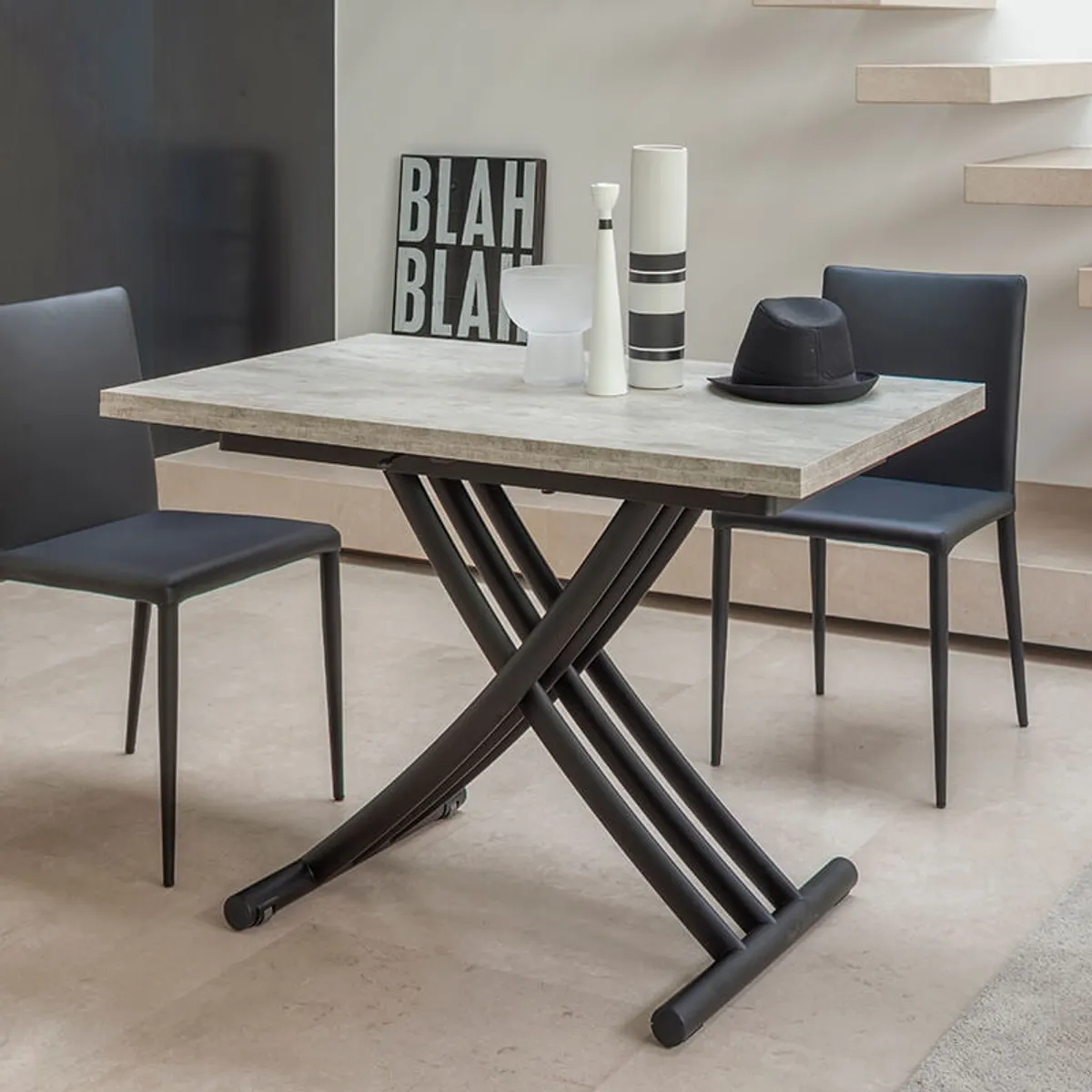 Fenice AT050 - Table italienne relevable et rabattable en mélaminé — vue 3