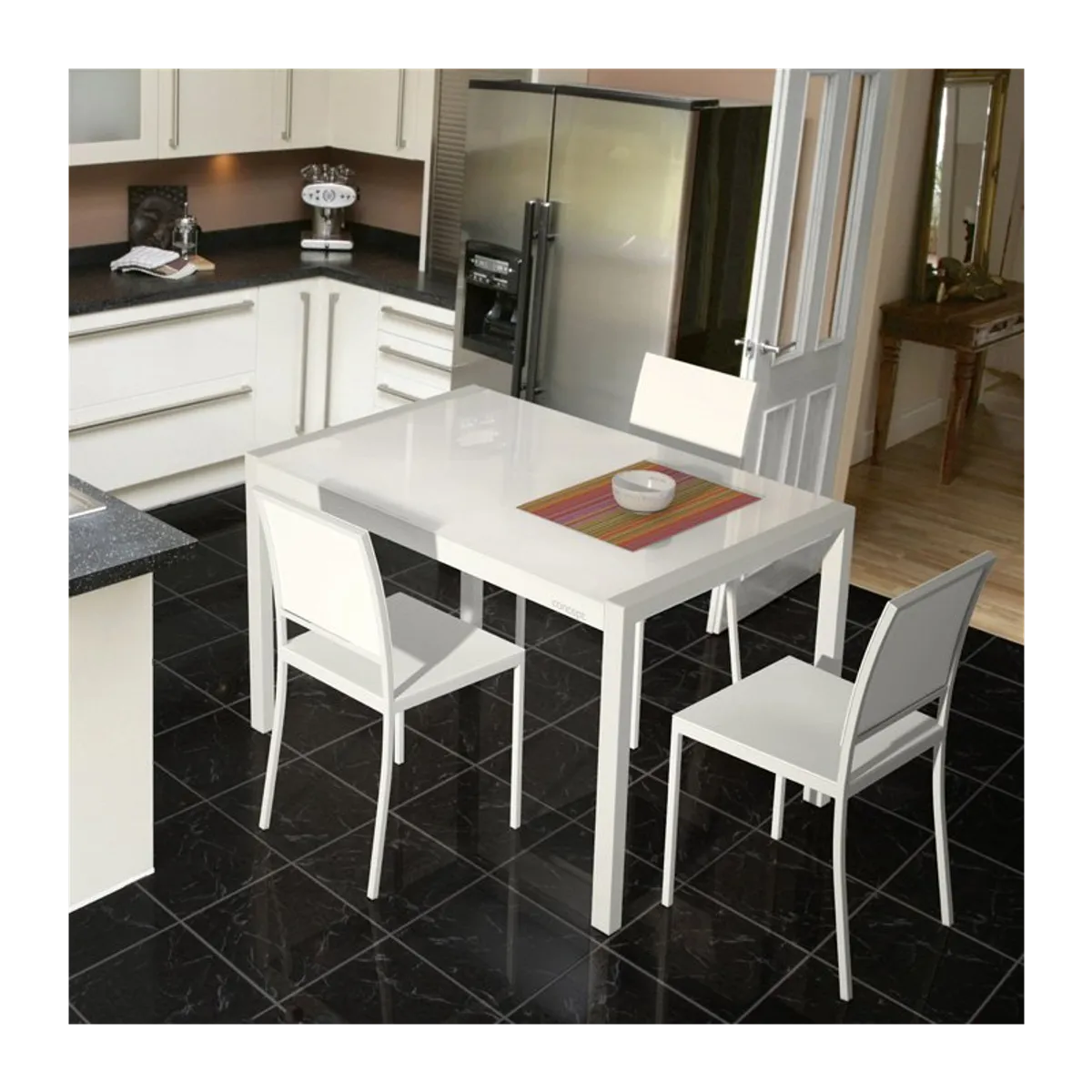 Concept métal - Table en verre extensible — vue 3