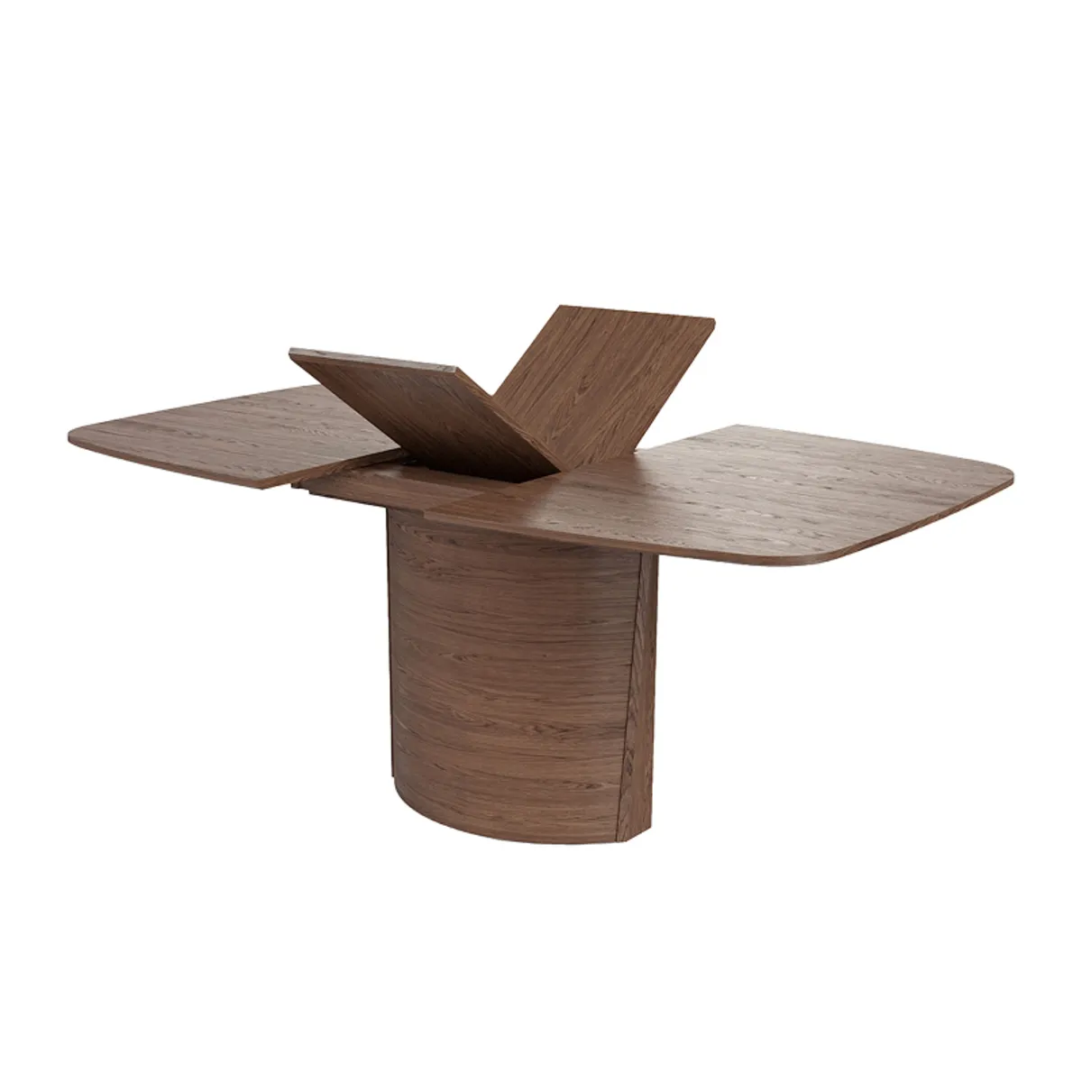 SM116/117 - Table extensible en bois style scandinave avec pied central — vue 5