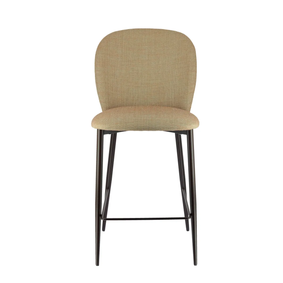 Odette - Tabouret snack en tissu bicolore avec pieds en métal — vue 4