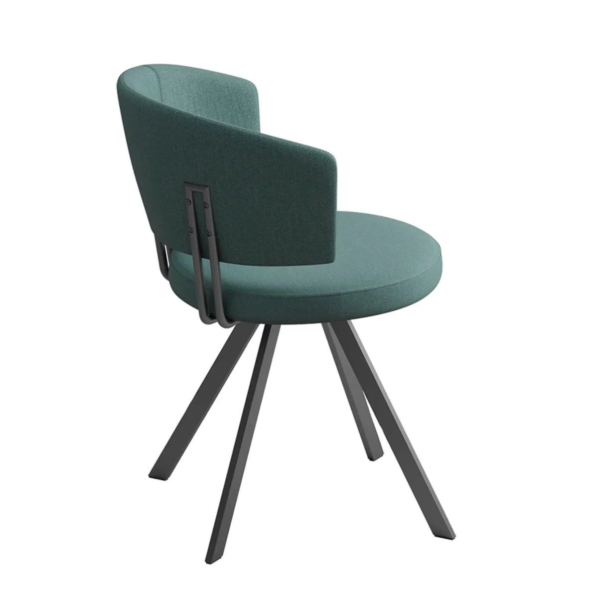 Allure - Chaise moderne en tissu pivotante — vue 3