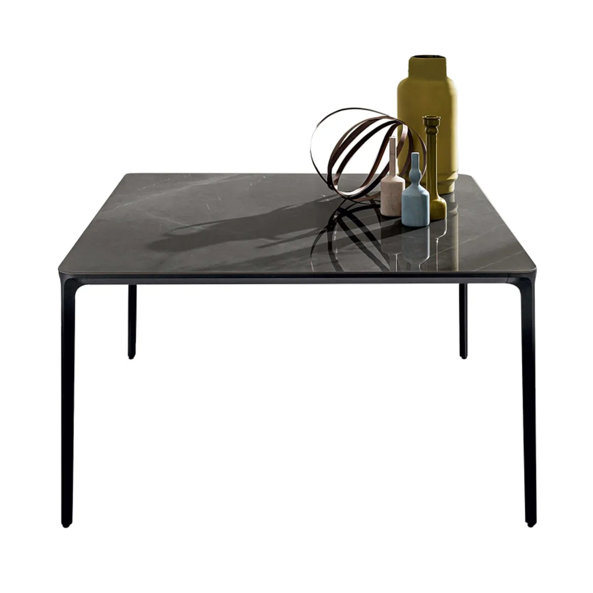 Slim Sovet® - Table carrée design italienne en céramique et métal — vue 3