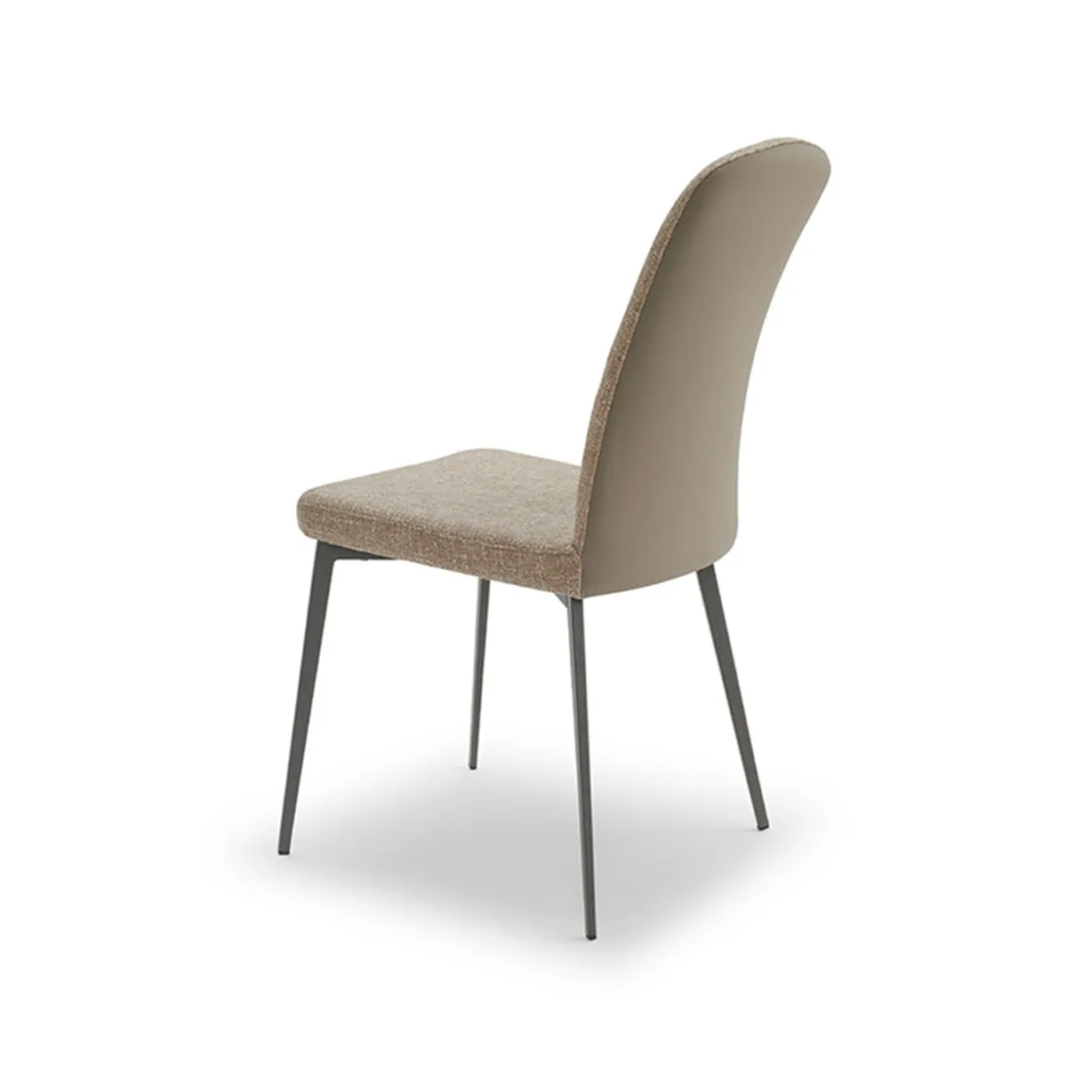 Alba - Chaise contemporaine bimatière avec pieds en métal — vue 3