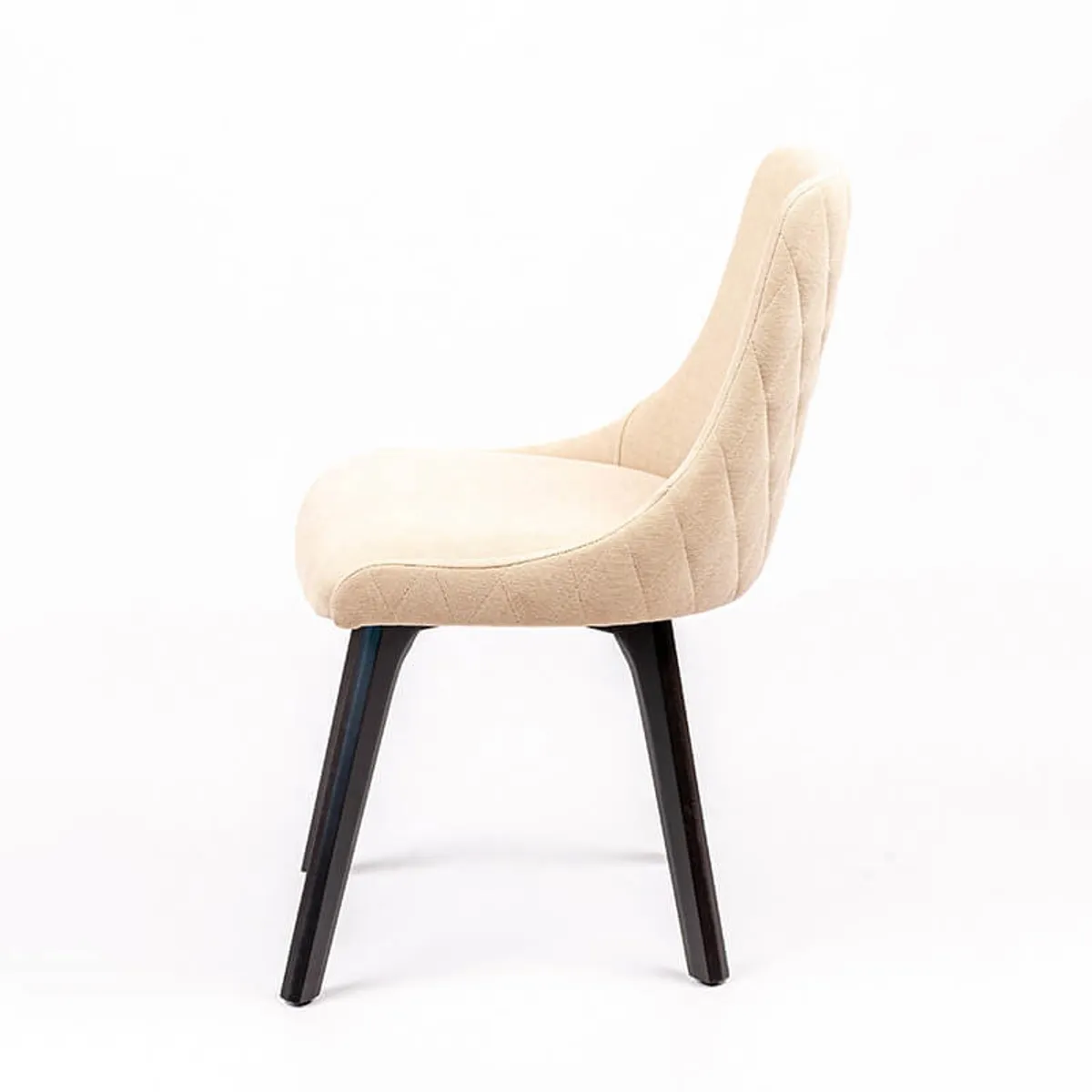 Lars diamant - Chaise en tissu matelassé diamant et en bois massif — vue 4
