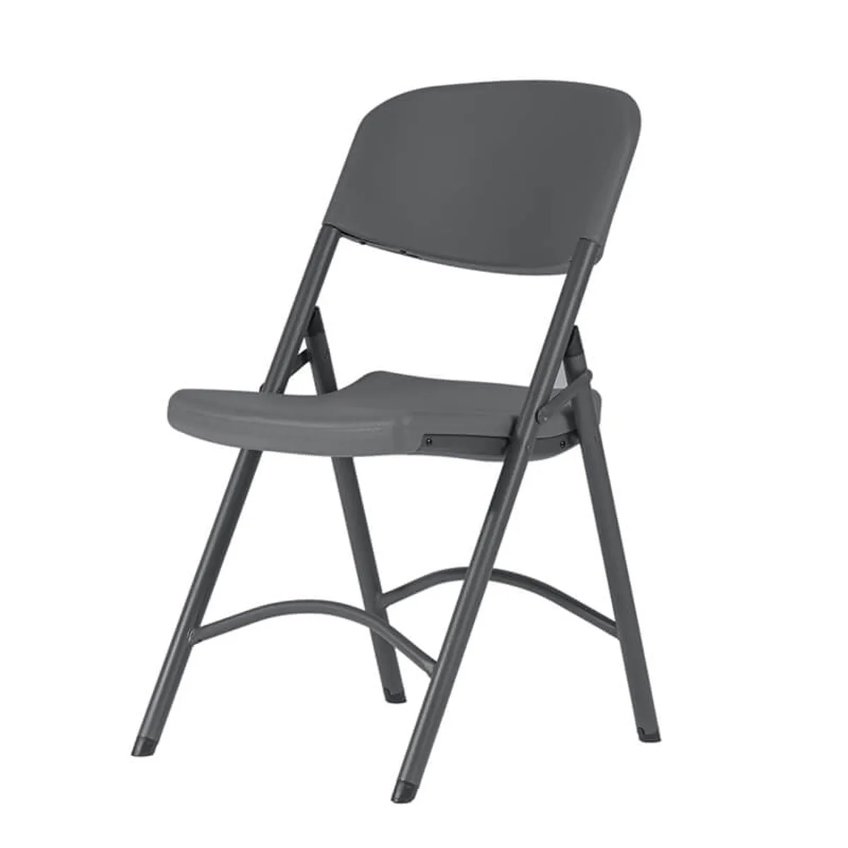 Norman - Chaise pliante en polyéthylène gris foncé — vue 3